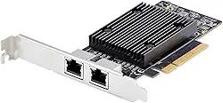 StarTech. Placa de rede Ethernet PCIe de 10 Gb com 2 portas, Windows e Linux, chipset BCM57416, 10GBASE-T, placa NIC, TAA