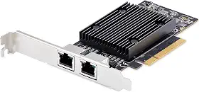 StarTech. Placa de rede Ethernet PCIe de 10 Gb com 2 portas, Windows e Linux, chipset BCM57416, 10GBASE-T, placa NIC, TAA