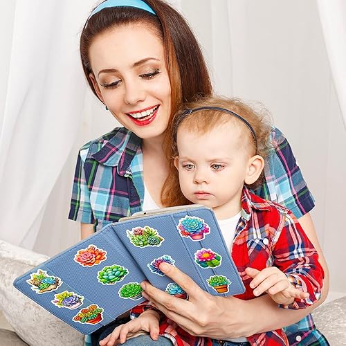 Miniatura 3 de Calcomanías de plantas suculentas para niños, niñas, niños y adolescentes, 50 unidades, calcomanías de vinilo estéticas impermeables para laptop,