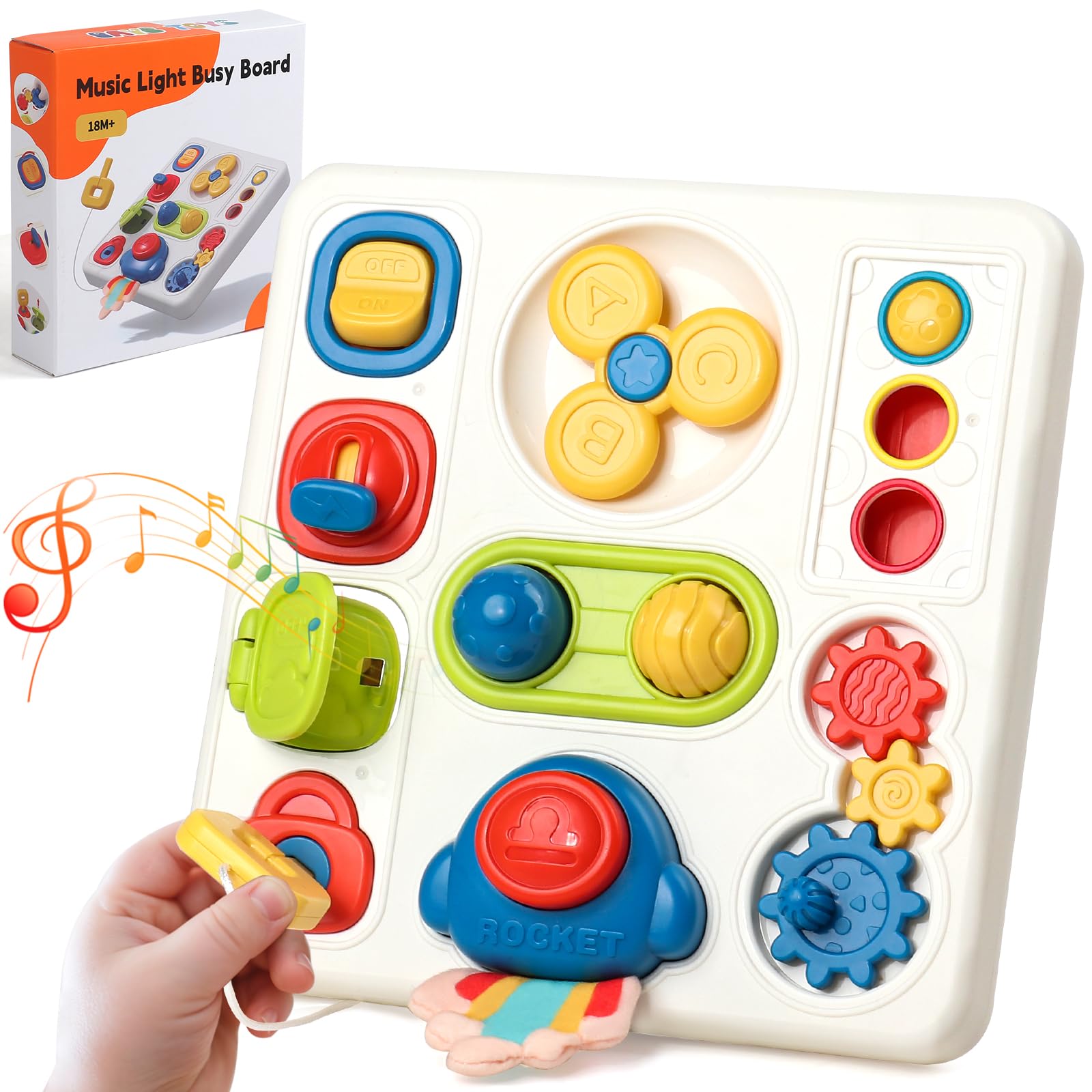 Giochi Bambini 1 Anno, Gioco Bambino 1 Anno, Giochi Busy Board Montessori 1 Annos 8-IN-1 Gioco Bimba Bambina 1 Anni con Musica Giocattoli Educativi Interattivi per Regalo Bambino Bambina 1 2 Anni