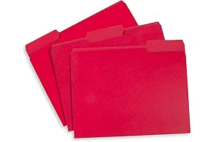 100 Red File Folders for Easy Organizing and Storage