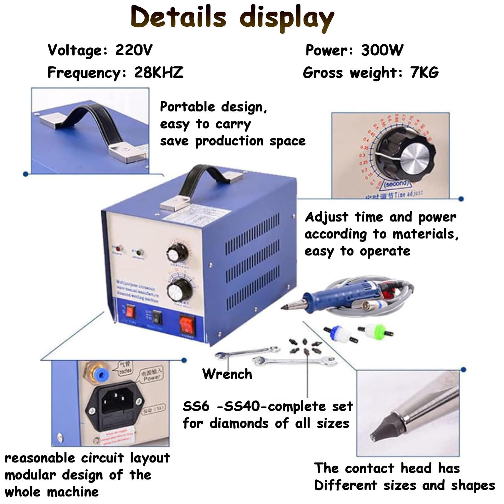 Ultradźwiękowy aplikator ze strasu, szybkie ustawienie koralików do dekoracji odzieży DIY, butów i akcesoriów