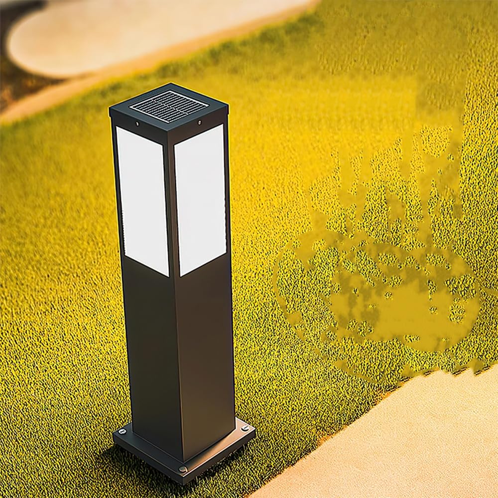 Solarna lampa do trawnika na zewnątrz, wodoodporna, artystyczna lampa do ogrodu i dziedzińca, idealna do dzielnic mieszkalnych (Styl 37, wysokość 60 cm)