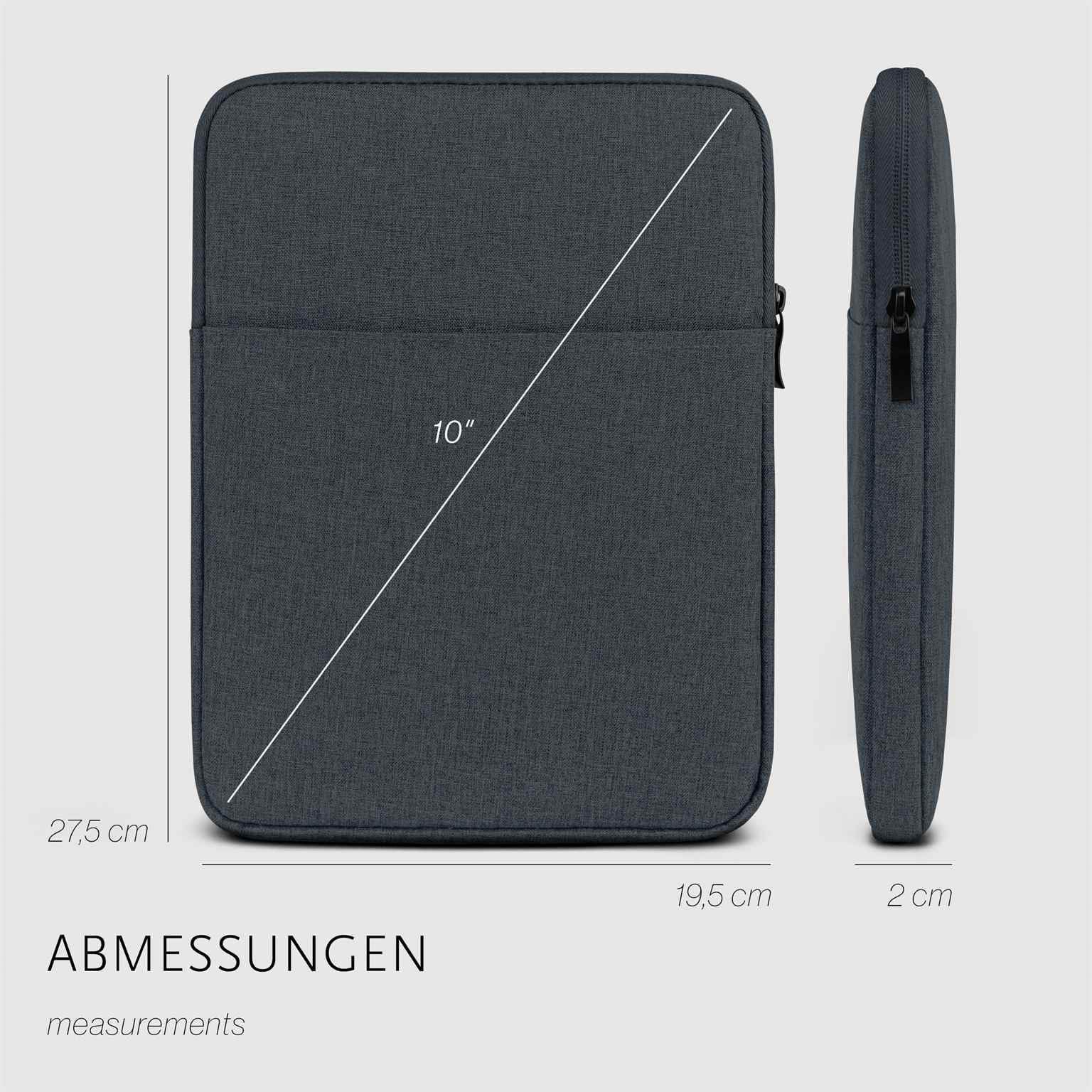 moex Custodia tablet per Samsung Galaxy Tab S10 FE – Custodia con scomparto per accessori, fibra di poliestere, minimalista con chiusura lampo, impermeabile, antracite