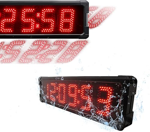 YZ Pantalla grande digital impermeable de 6 pulgadas, de una o dos caras para exteriores, reloj de carrera LED, cronómetro para eventos de carrera,