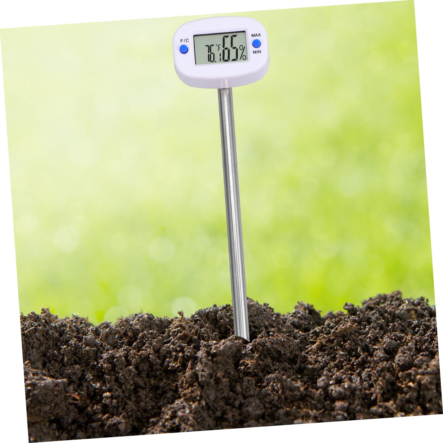 YARNOW 2 Piezas Detector De Suelo Medidor De Humedad Del Jardín Termómetro De Siembra Herramienta De Medición Del Suelo Medidor De Agua Para Plantas Termometro De Suelo Preciso Abs