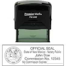New Mexico Notary Self-Inking Rubber Stamp - Meets State Specifications