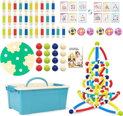 Miniatura 9 de nicknack Bloques magnéticos 2 en 1, juguetes de construcción para niños, juguetes para niños pequeños de 3, 4 y 5 años, juguetes educativos