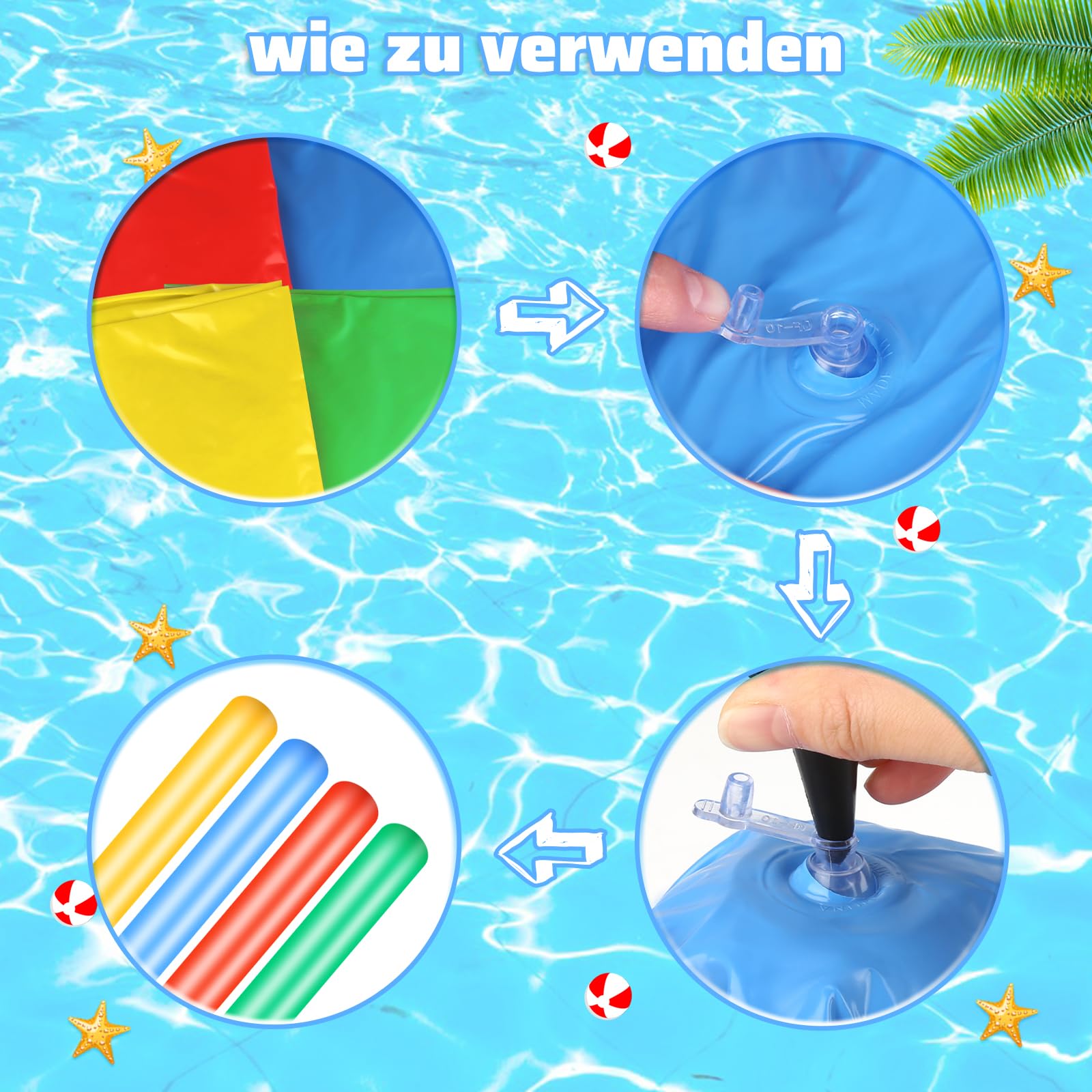 Aufblasbare Schwimmnudel Tier-Design - Poolnudel Für Kinder & Erwachsene