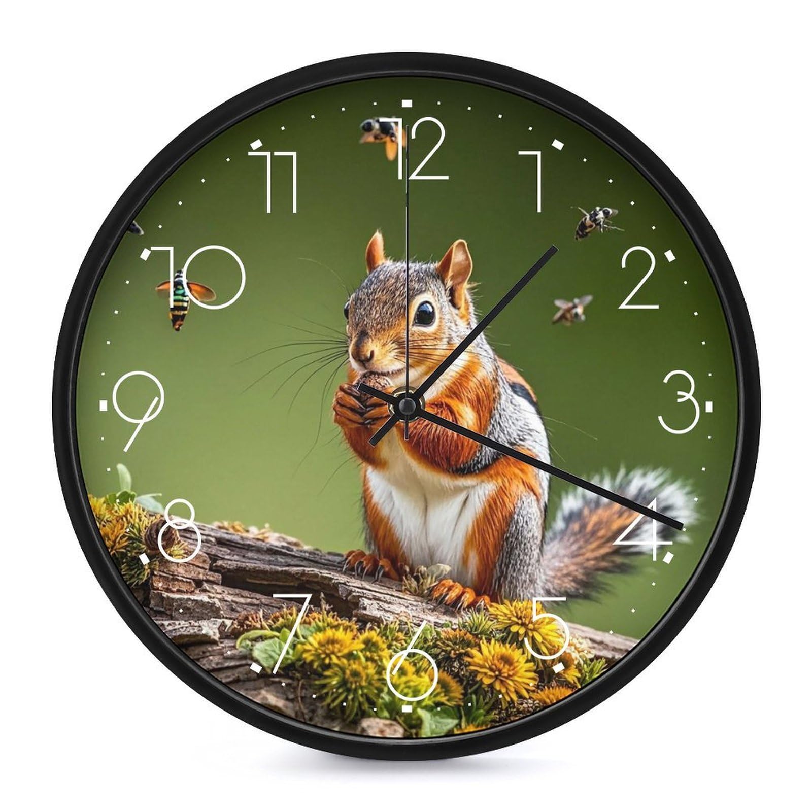 Horloge murale silencieuse sans tic-tac à piles pour chambre à coucher
