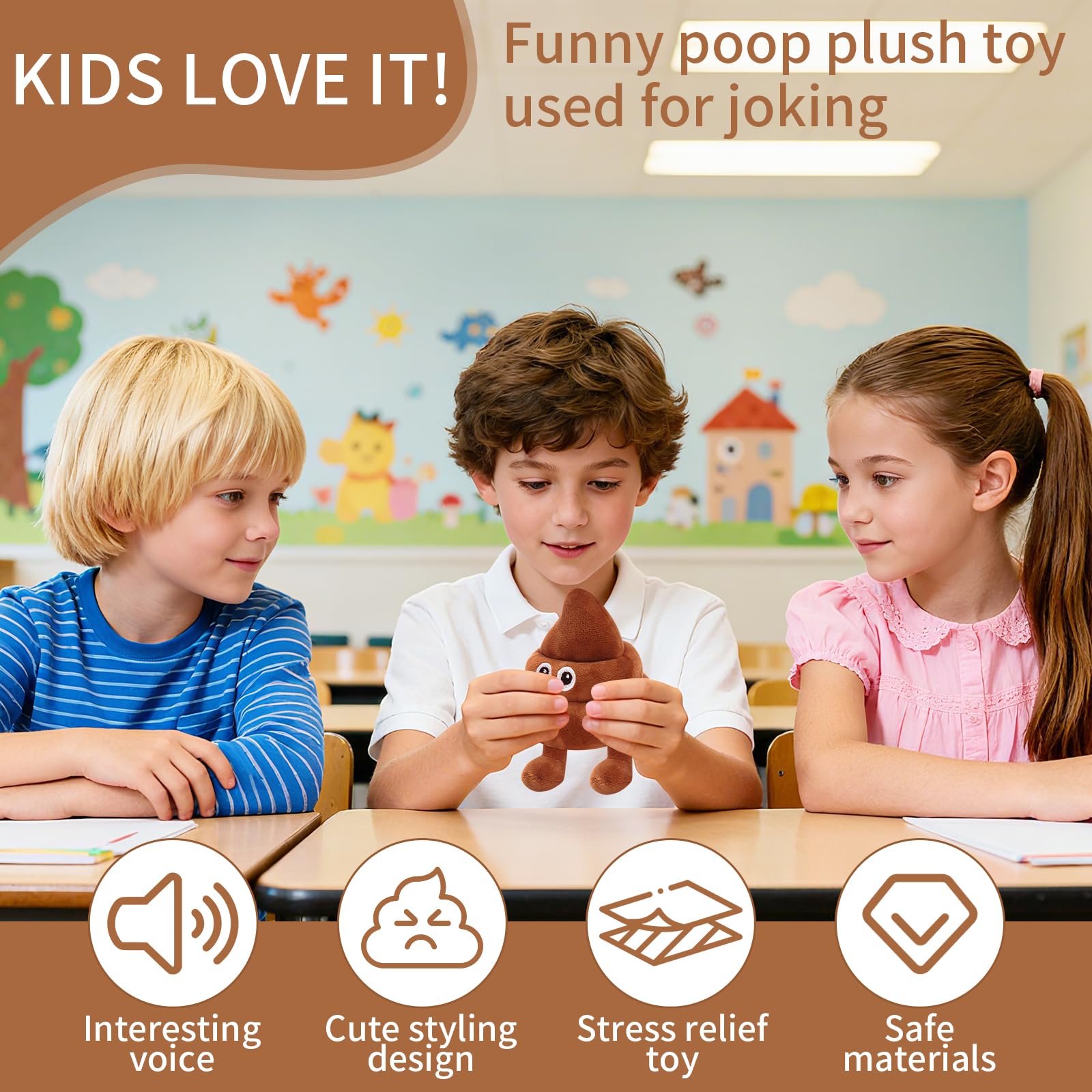 Aazon.co: APLANDUS Farting Poop Plush Toy – Hilarious Fart Sound Toy - View #6