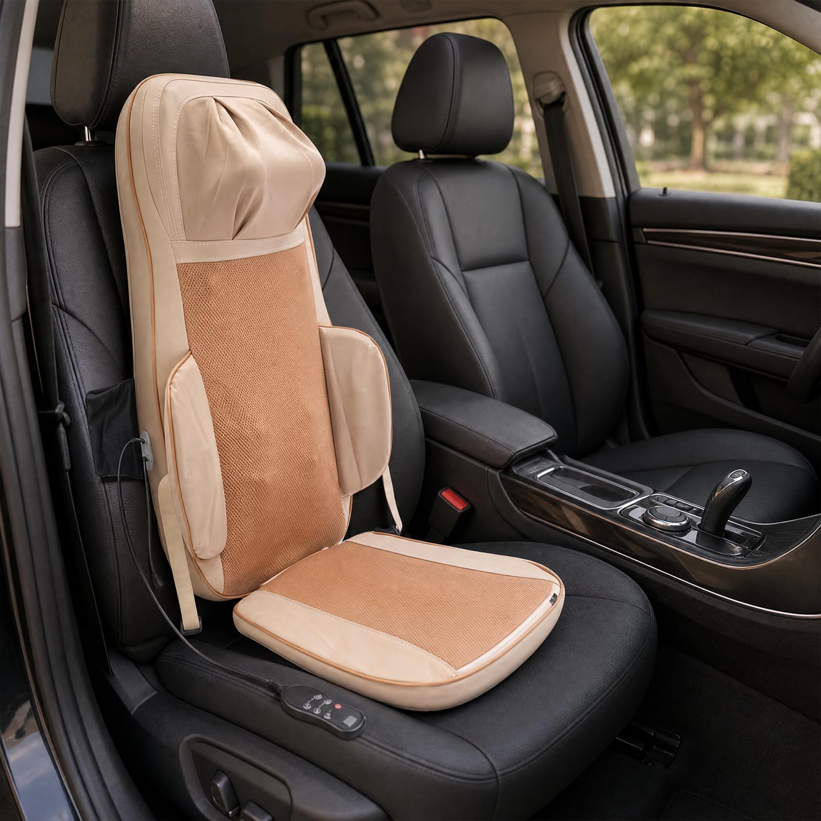 Cojín de masaje, cuello y espalda, 4 motores, casa coche