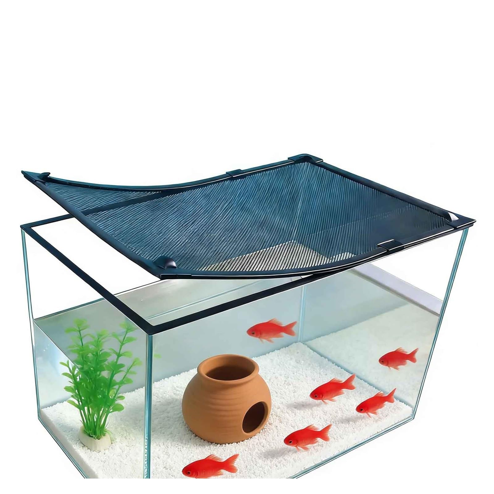 Magnetic Fish Tank Cover Net, Aquarium Lid Mesh Top Hood Aquarium Lid Prevents Fish Reptiles from Jumping Out(80x40CM/31.50x15.75in)