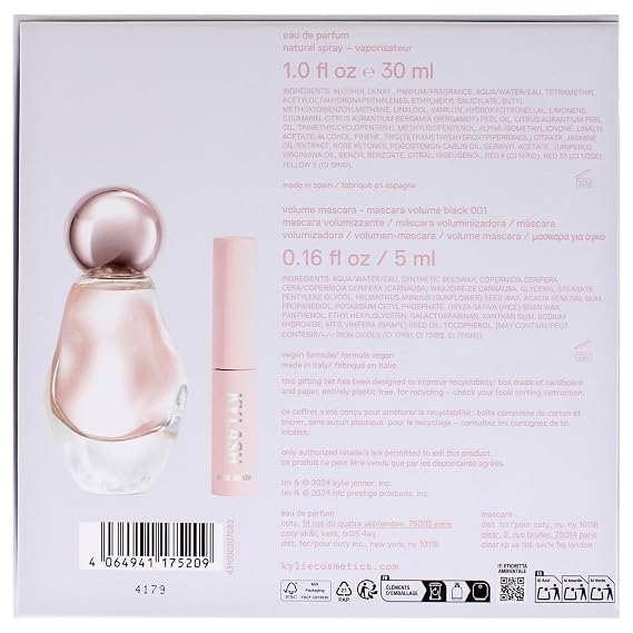 Cosmic Kylie Jenner Gift Set by Kylie Cosmetics for Women - 2 Pc Gift Set 1oz EDP Spray, 0.17oz Volume Mascara Black 001