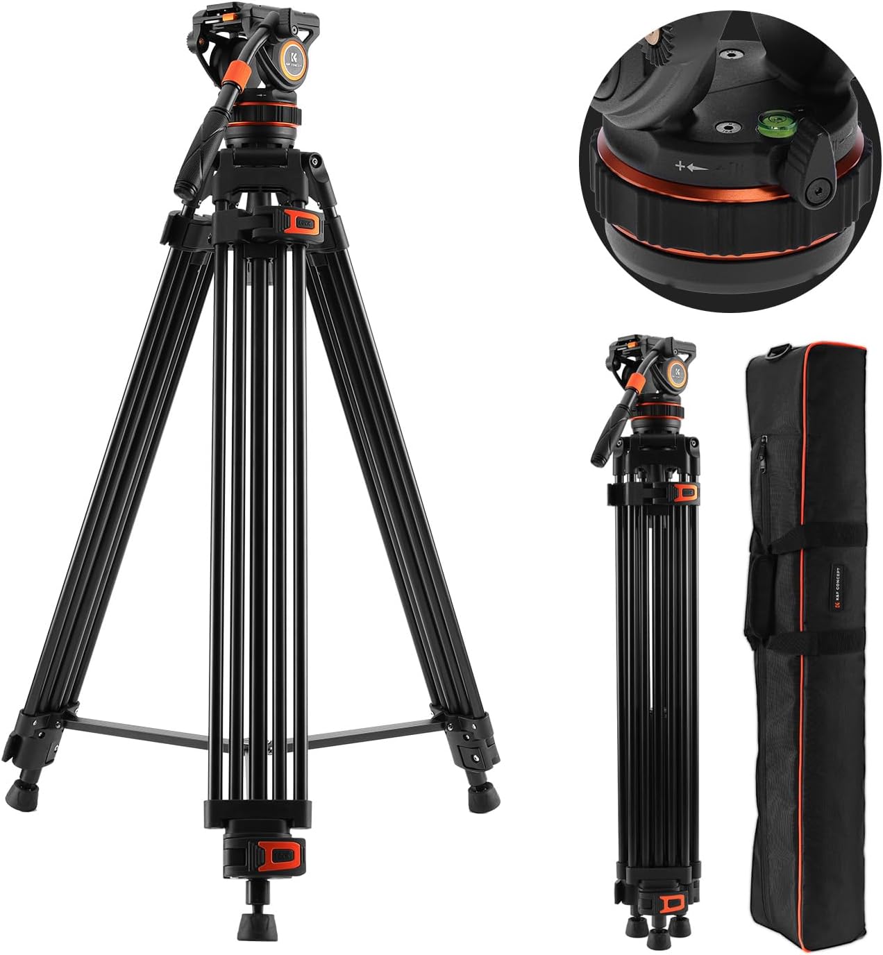 agnus REX VT 4000 PRO 2 – Trípode de video de 2 etapas con cabezal fluido