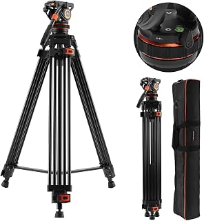 K&F CONCEPT 75" Video Tripod Heavy Duty Camera Tripod Stand