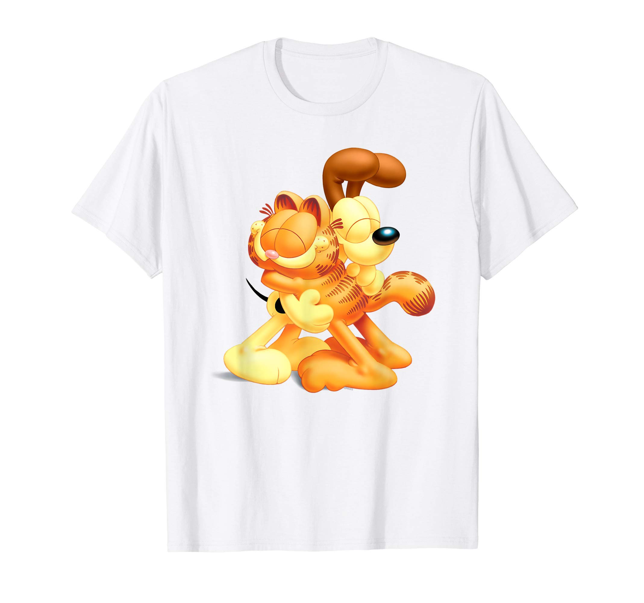 Garfield& Odie 3D Hugging Cute Cartoon Cat and Dog T-ShirtOEKO-TEX STANDARD 100