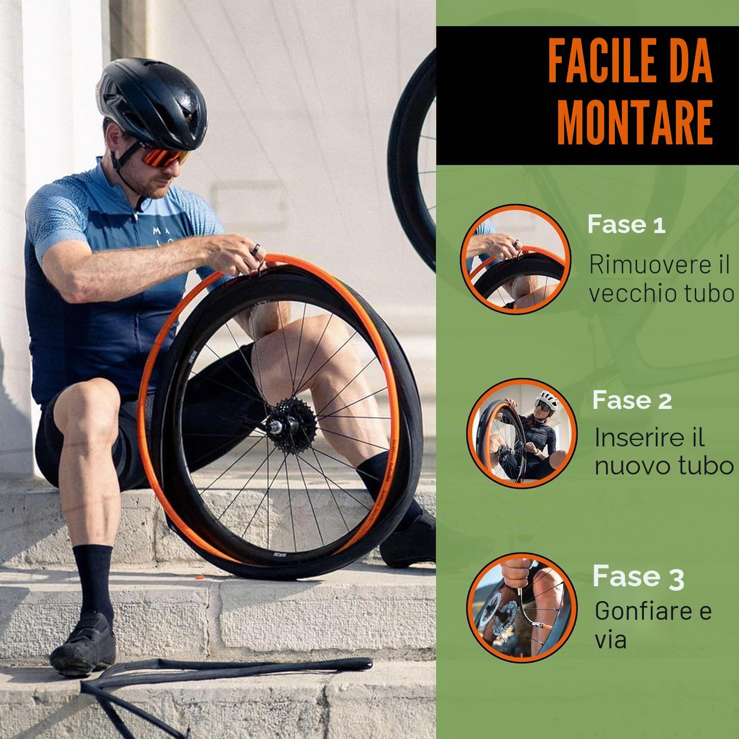 Tubolito Tubo-CX/Gravel - Camera d'aria in TPU 700C x 32-50 mm, confezione da 2, valvola Presta nera da 60 mm, leggera, resistente e compatta, doppia resistenza in butile, compatibilità con cerchioni