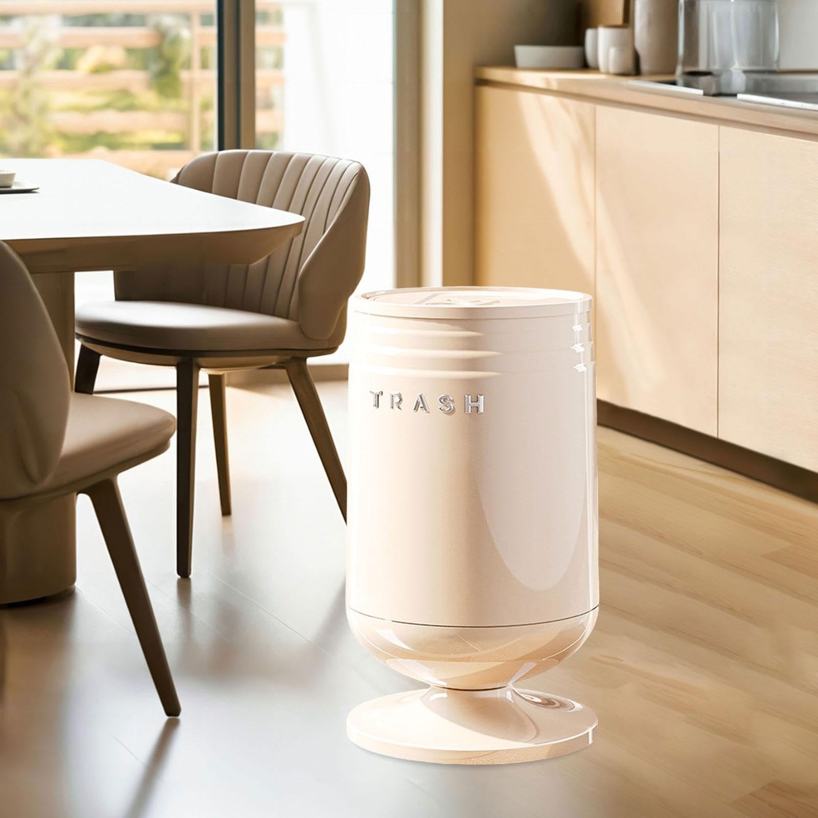 Baoblaze Pattumiera, Pattumiera Cestino per Spazzatura, Moderno Secchio Portaoggetti Portatile, Cestino per Rifiuti, per Spazzatura per Bagno, Bianco, L