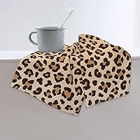 Vista 3 de Perinsto Toalla de mano con estampado de leopardo, toalla decorativa de piel de animal, multiusos para baño, cocina, gimnasio y spa, 27.5 x 15.7