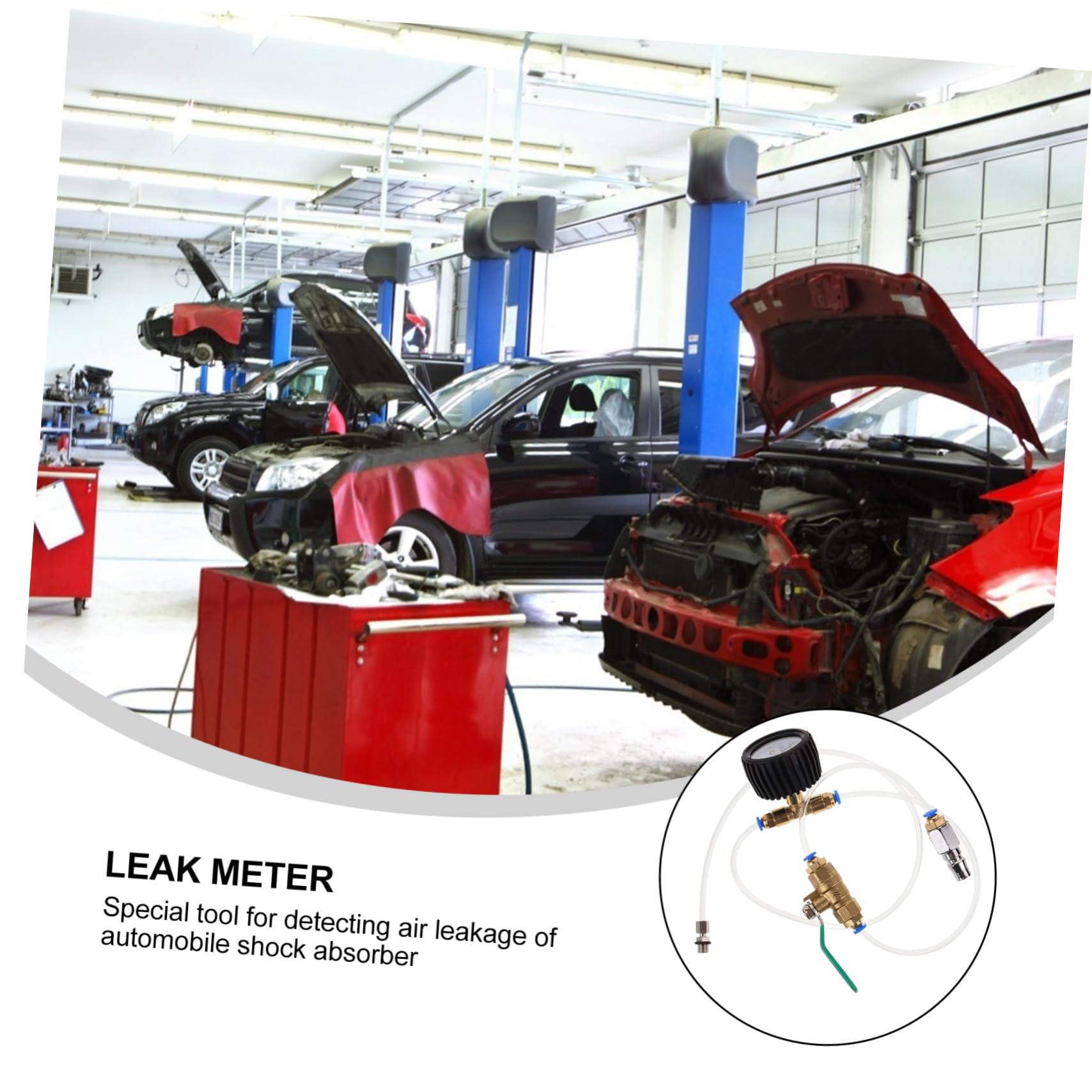 Comprobador De Amortiguadores Neumáticos Probador De Fugas De Aire Compuertas Herramienta De Detección De Fugas para Automóviles y Reparación De Coches