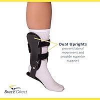 Vista 5 de Tobillera semirígida ultra activa - Estabilizador de tobillo con bisagras, protección y apoyo para esguinces, voleibol, baloncesto, tenis, lesiones