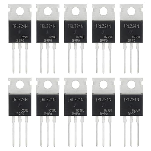 Miniatura 27 de IRLZ44N IRLZ44 MOSFET Transistores 47A 55V IRLZ44NPBF Mosfets de nivel lógico 47 amperios 55 voltios TO-220 (paquete de 10 unidades)