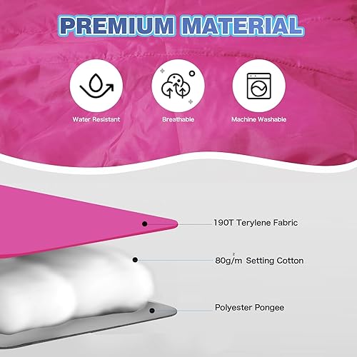 Vista 41 de Redcamp - Saco de dormir para niños, para acampada, 32 a 77 grados, 3 estaciones, clima cálido o frío, para niños, niñas y adolescentes, color azul