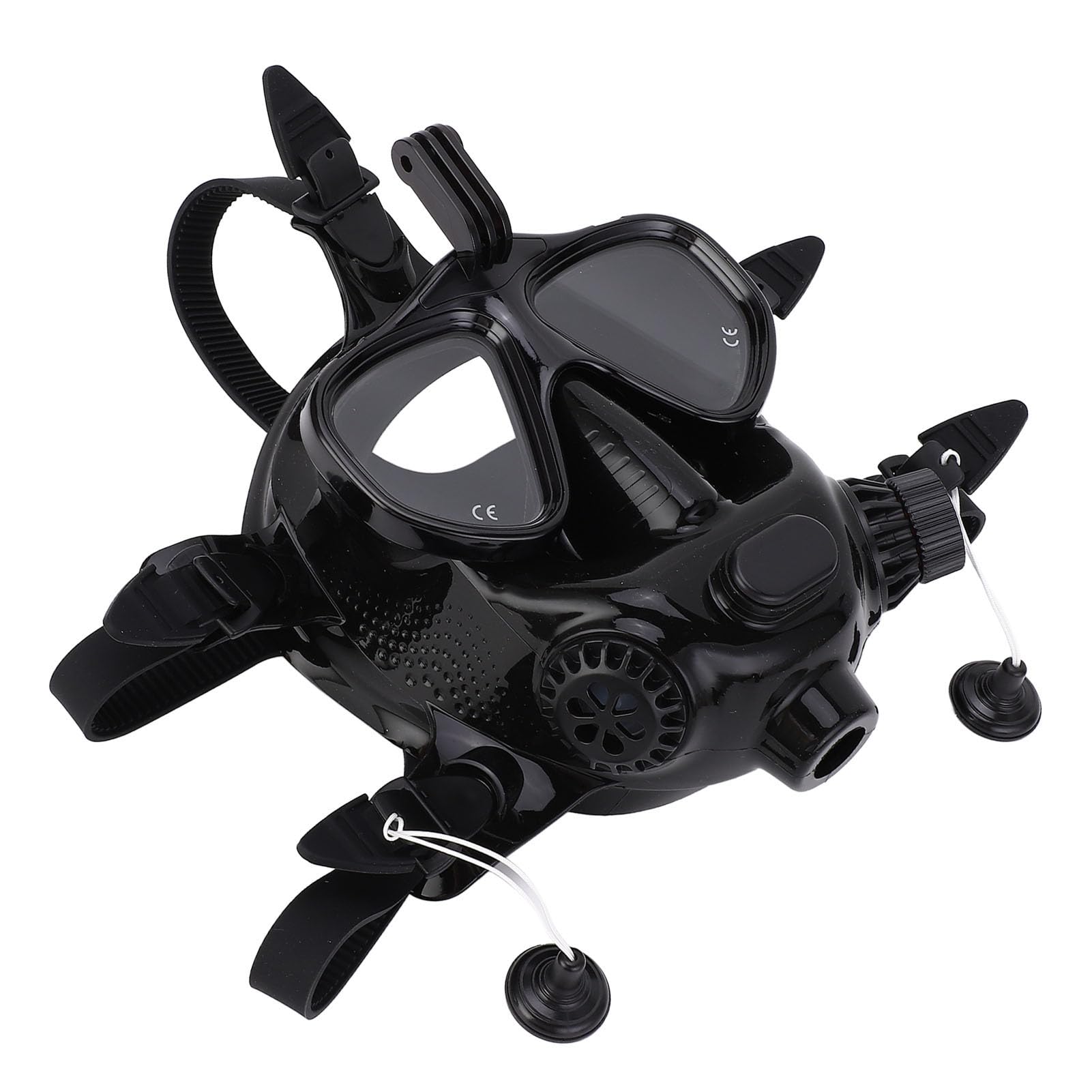 Gafas de Snorkel de Cara Completa Antivaho, Gafas de Buceo a Prueba de Fugas con Soporte para Cámara para Buceo, Vista Panorámica de 180° con Material de Silicona para