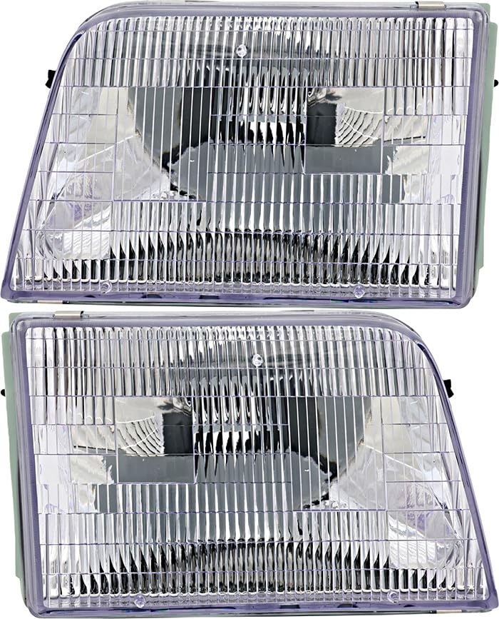 For Ford Ranger Headlights Lamps Set 1993 1994 1995 1996 1997 Halogen Driver and Passenger Side
