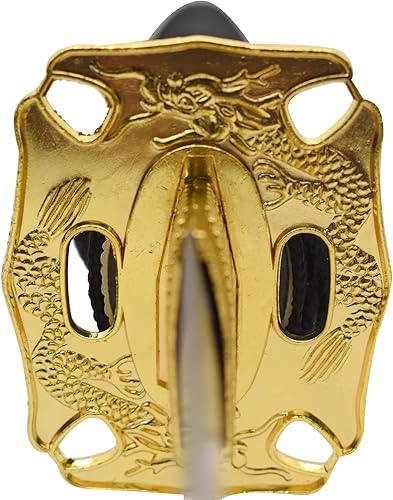 Miniatura 6 de Snake Eye Tactical Juego de katana samurái de 3 piezas con diseño de dragón de dos tonos