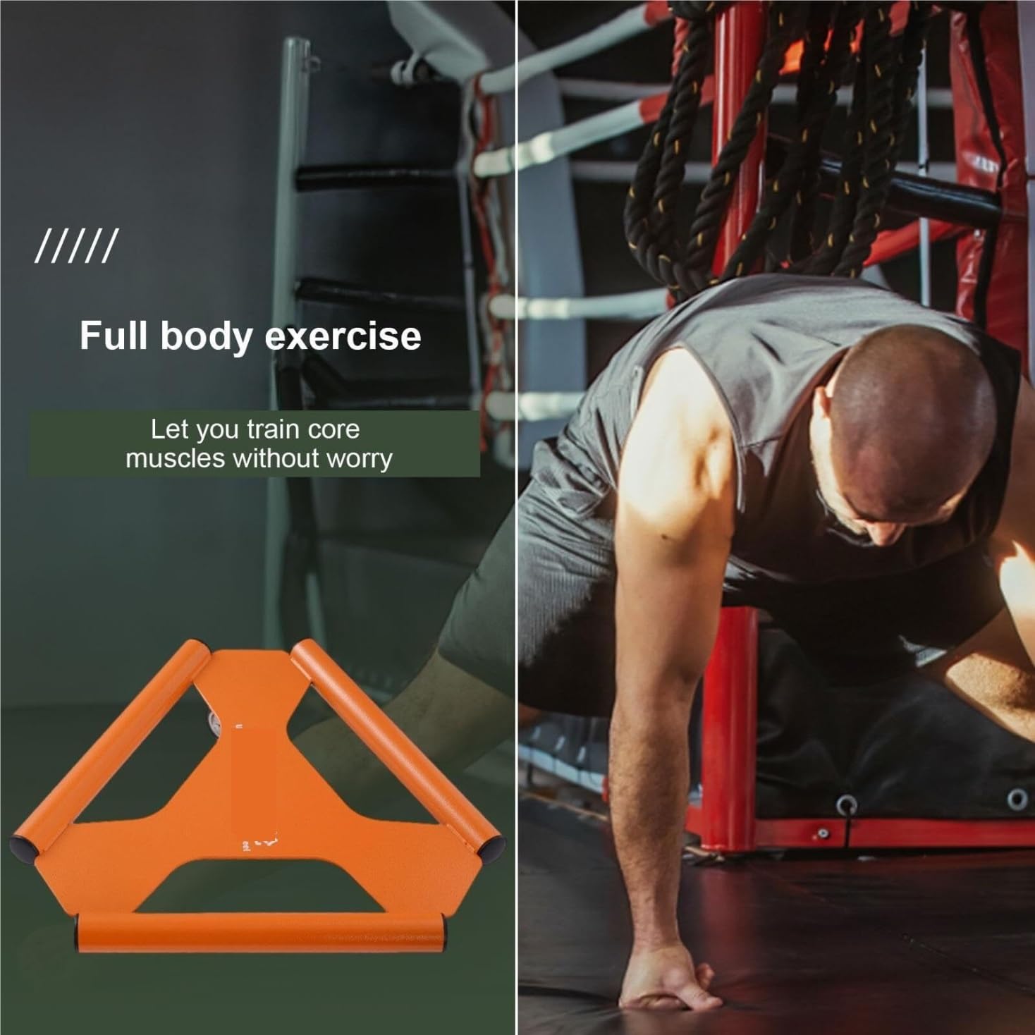 Rueda Abdominal, Rueda Abdominal Triangular AB Roller Wheel Ejercicio Reutilizable Entrenamiento Equipo