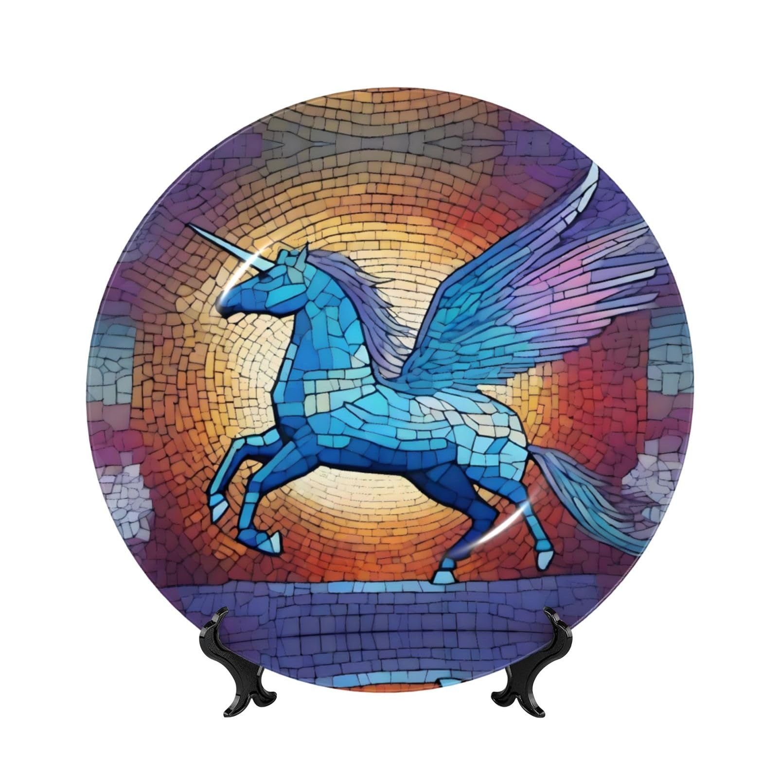 Plato de porcelana china PHAYAH con soporte estable para solucionar estanterías vacías y sosas