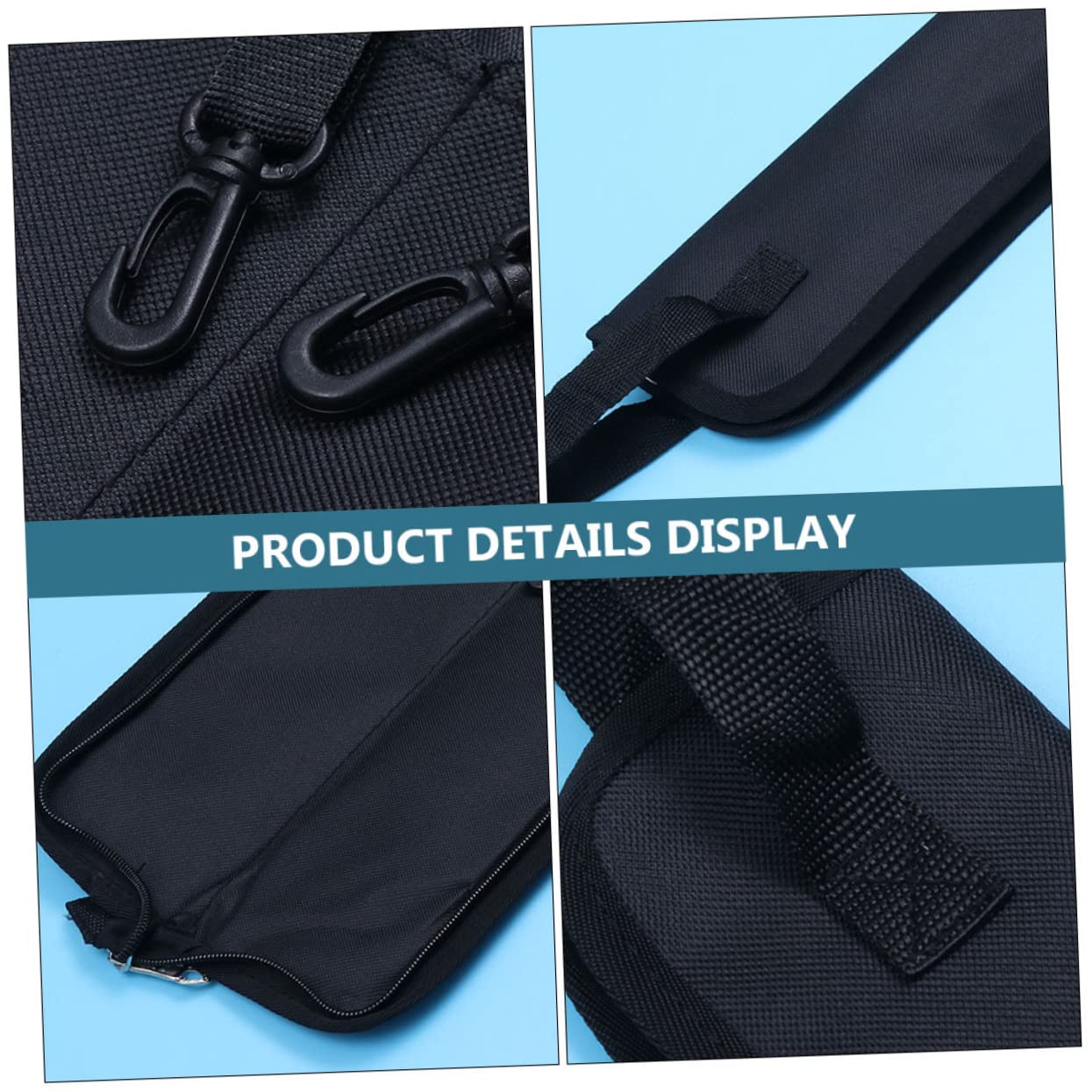 Yardwe 1set Drumstick Bag Storage Pouch Case Portable Drumstick Carrying Bag Durable and Compact Design for Home and Outdoor Use Black 2pcs