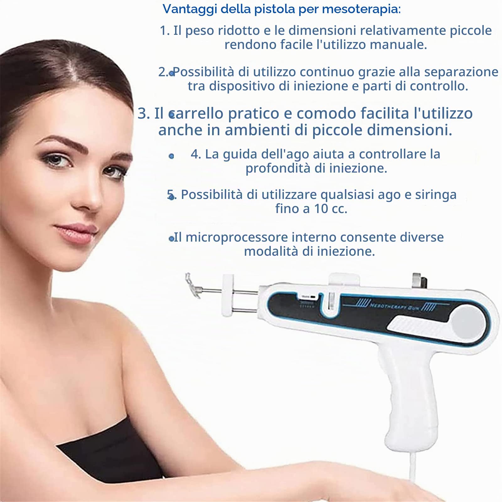 Mesogun Mesotherapy Gun Mesogun Meso Terapia Ringiovanimento Grinza Rimuovere Meso Gun Machine Ivo di Bellezza per la Cura della Pelle del Viso
