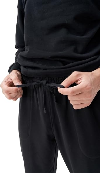 DAVID ARCHY Pajamas for Men Warm Pajamas Set Soft Cotton Men Sleepwear Winter Long Sleeve Top & Bottoms PJs