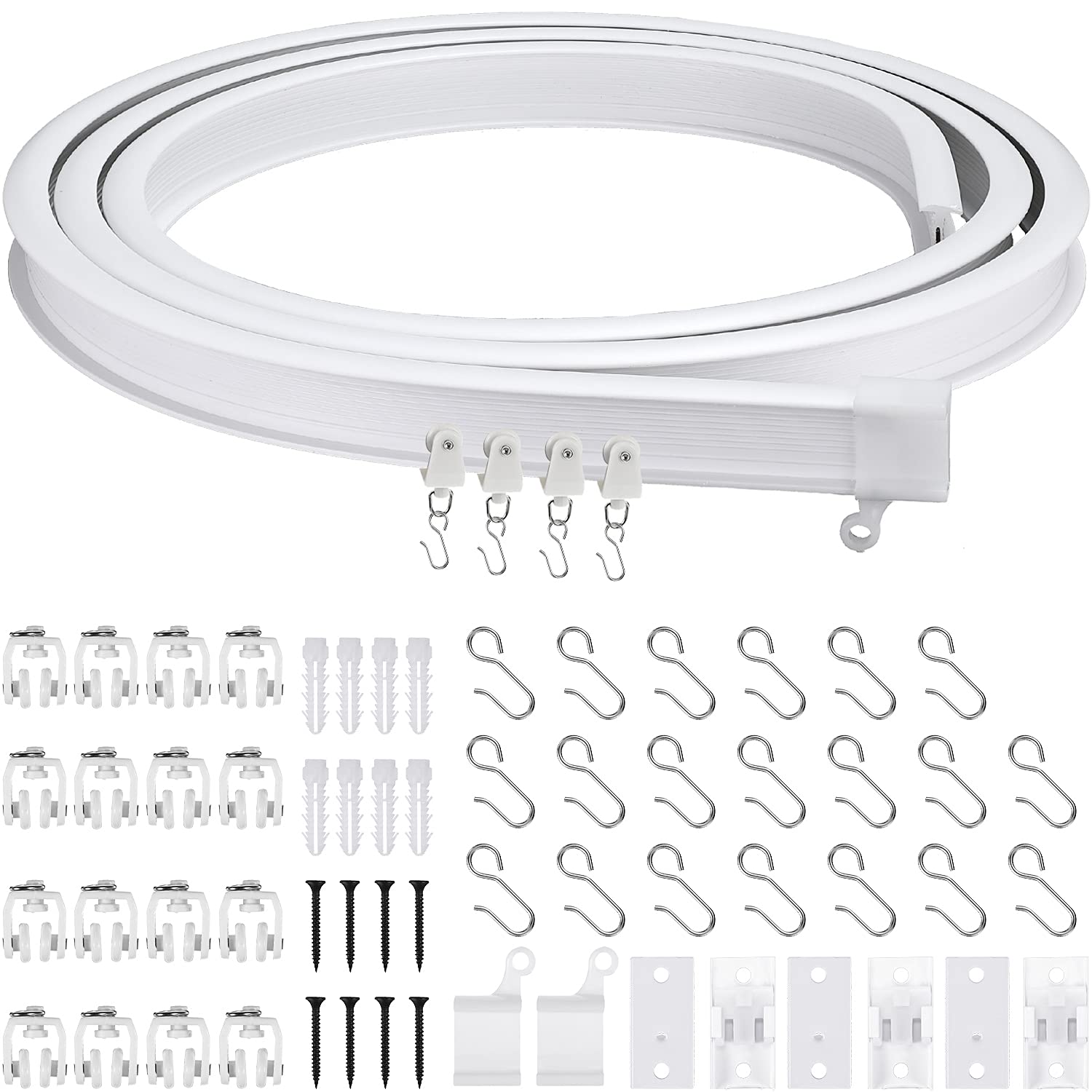 Buy Curved Ceiling Curtain Track Bendable for Curtain Rail Bunk Bed Bay Window Room Divider