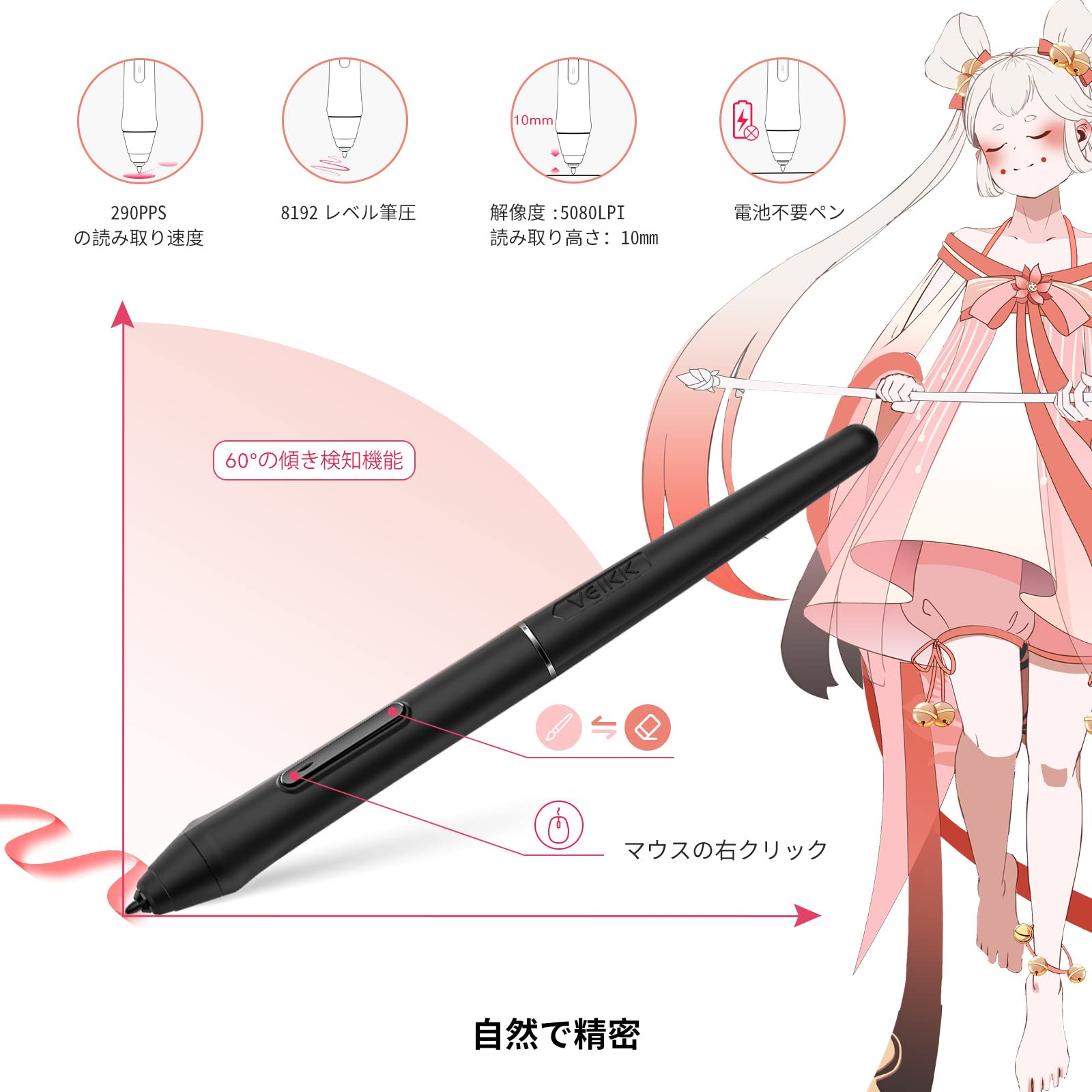 充電不要ペン ペンタブ 筆圧感知 Amazon | NearHub ペンタブ 板タブ お絵描き ペンタブレット 10