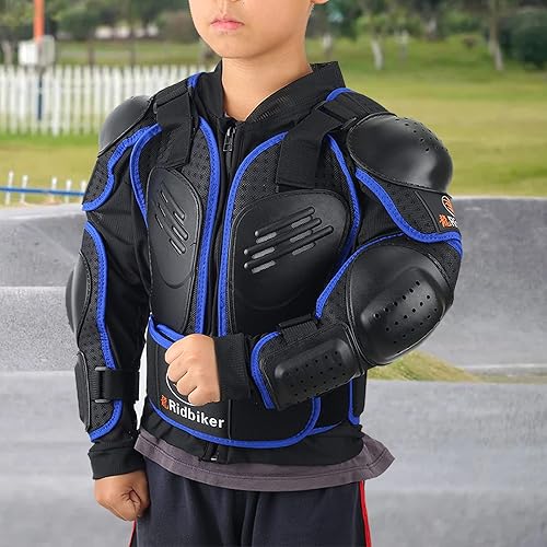 Miniatura 6 de Protector de pecho para niños, motocross, motocross, motocross, equipo de armadura de cuerpo completo, chaqueta protectora para la espalda, chaleco