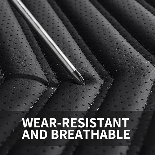 Miniatura 8 de Fundas de asiento de automóvil, transpirables e impermeables, de piel de napa, para autos, SUV, camiones, sedán, funda universal antideslizante para