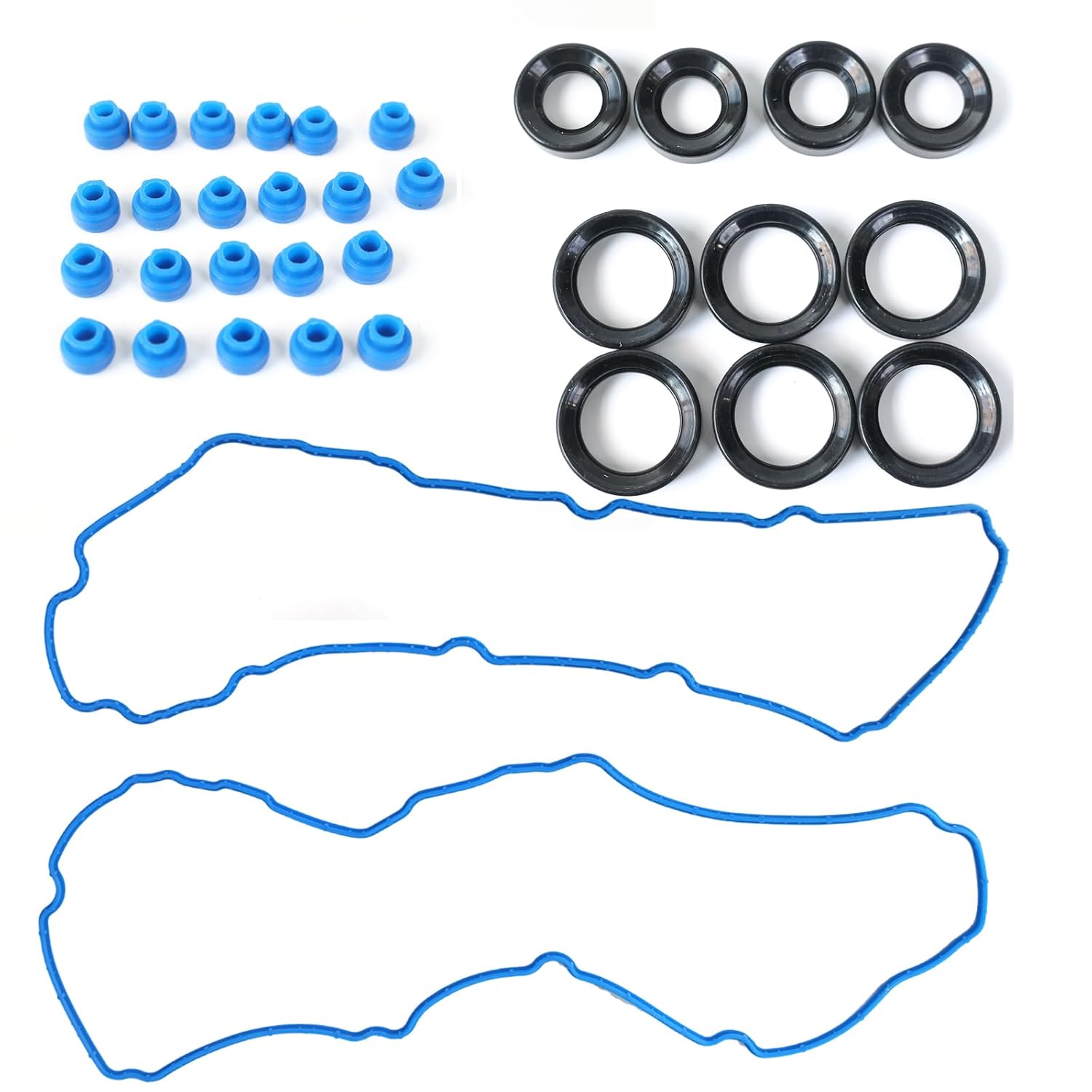 BCXFORK Valve Cover Gasket Set for Ford 3.5L / 3.7L / 3.0L Engines