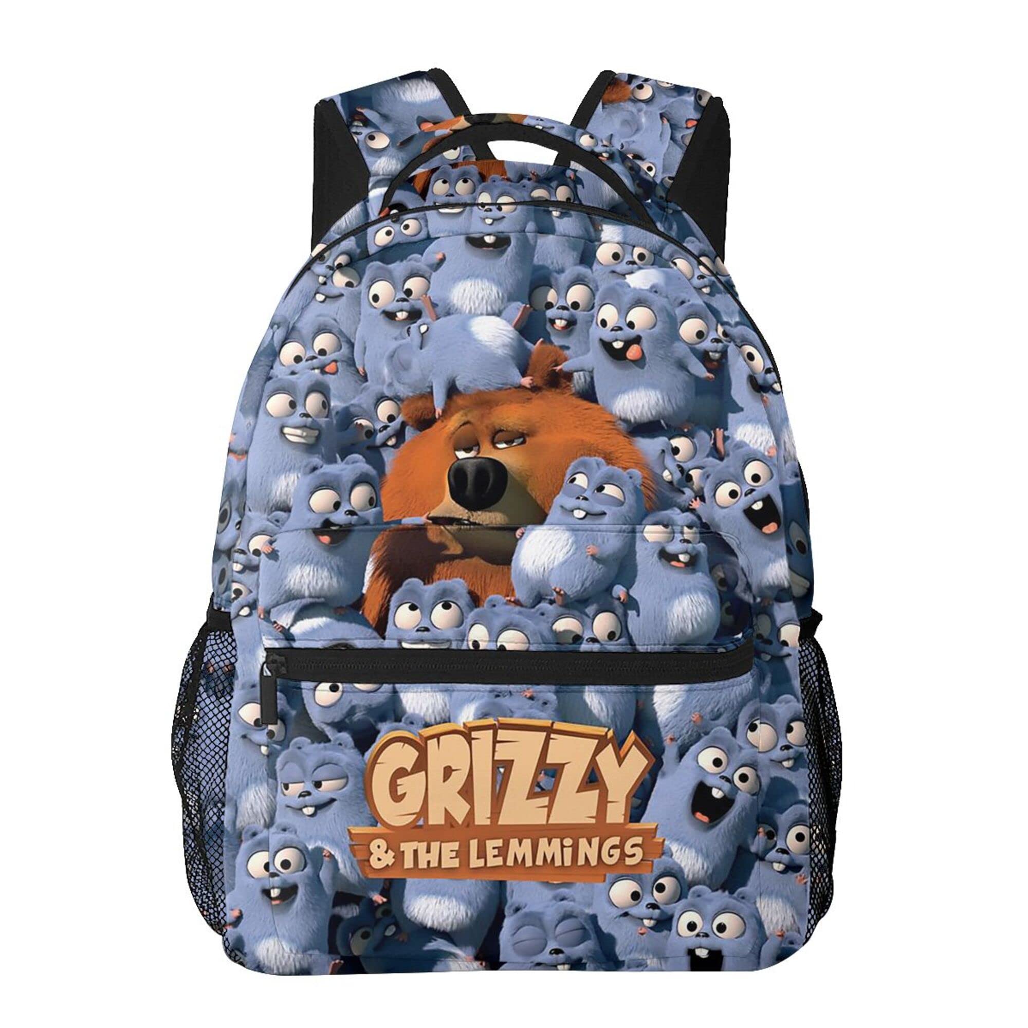 Suehome Unisex Kids Style 3 Grizzy-And The-Lemmings Backpack Travel Bookbag Laptop Rucksack Hiking Daypack Shoulders Bookbag For Boys Girls