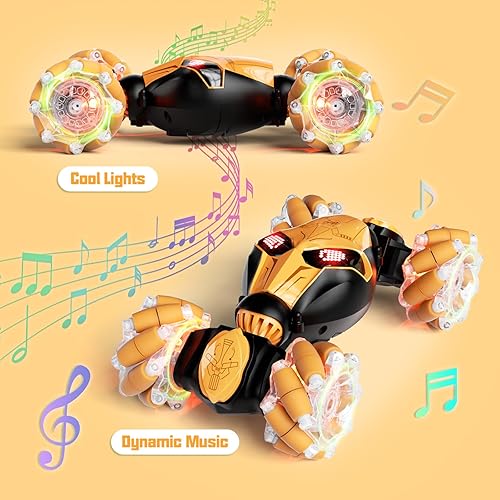 Miniatura 2 de 82.4 F Auto RC con detección de gestos, control remoto controlado a mano, juguetes de coche LED para niños de 8 a 12 años, 2.4 GHz 4WD de doble cara