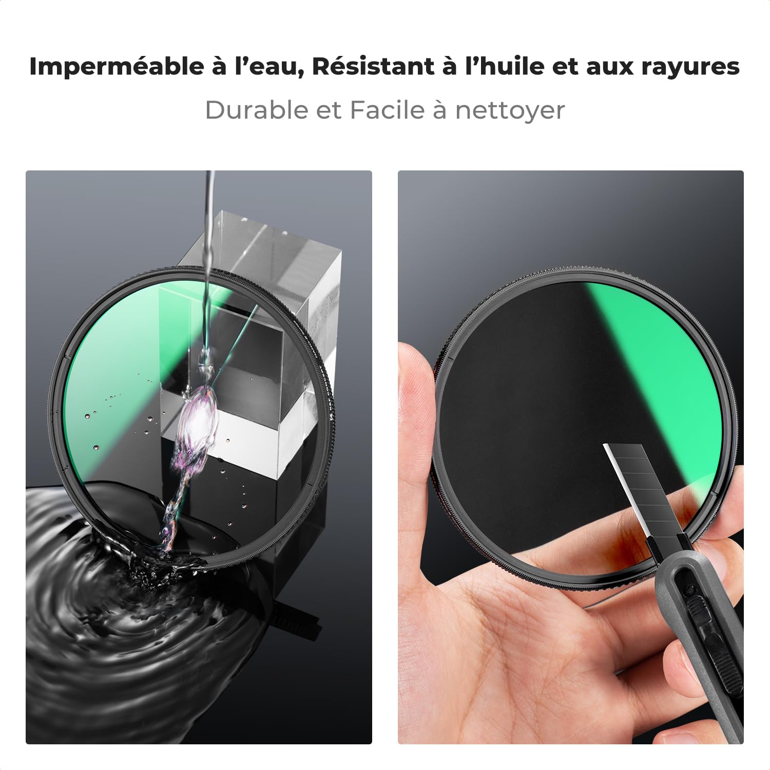 K&F CONCEPT Filtre 77mm Polarisant CPL True Color Ultra-Faible Réflexion pour Objectif Appareil Photo HD Étanche Anti-Rayures Nano-X Série