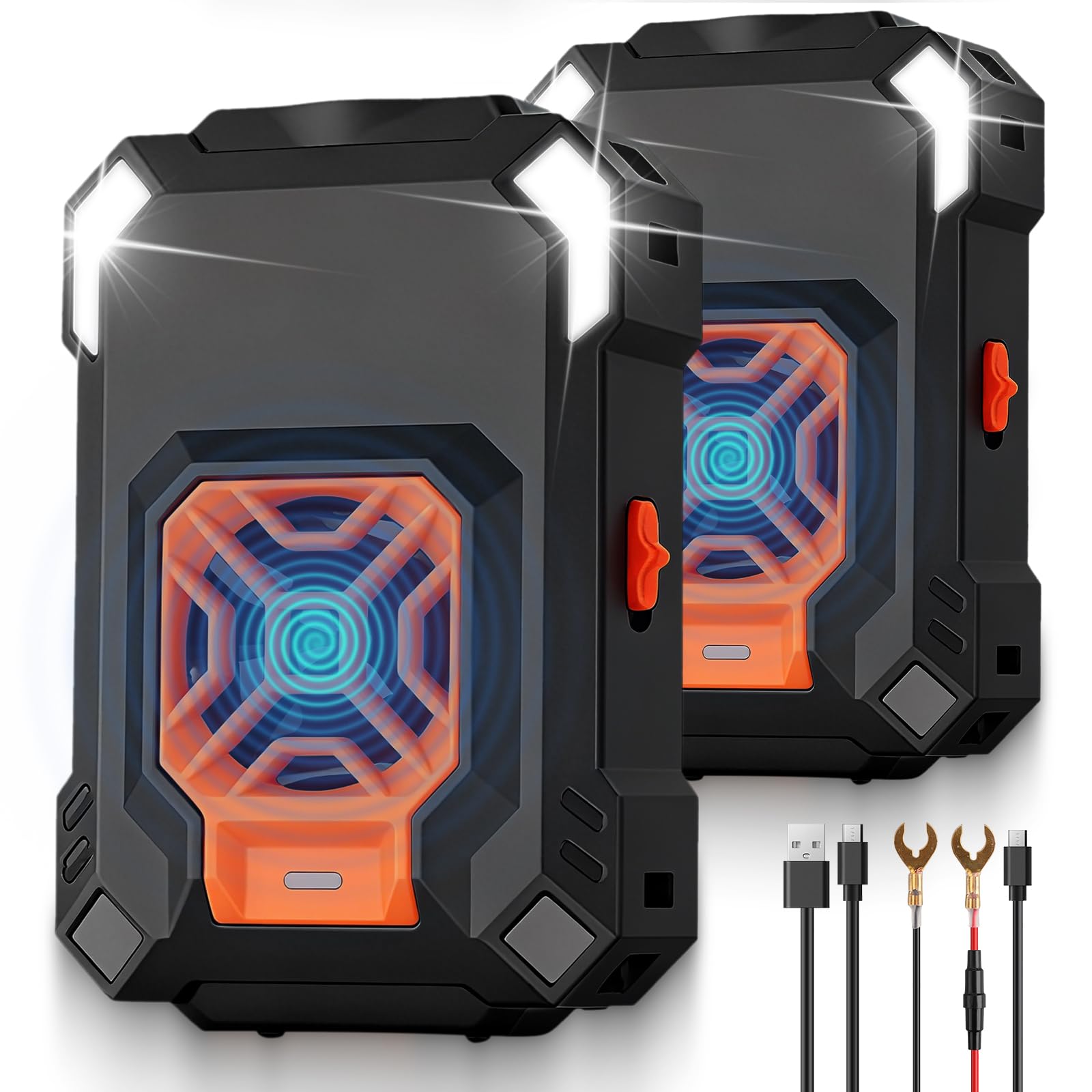 AUTOUTLET 2pcs Repelente de Ratas Ultrasonico Coche 20-50 kHz Ultrasónico Repelente de Martas con Luz LED Intermitente, Alimentar con Baterías AAA, Batería de Coche o USB Función Start-Stop