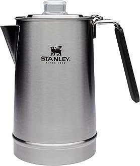 Coffee Percolator 1.1QT, Stainless Steel Wide Mouth Coffee Press,Large Capacity, Ergonomic Handle, Dishwasher Safe