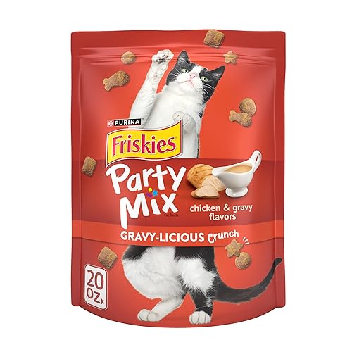 Purina Friskies Cat Treats, Party Mix Gravy-licious Crunch Chicken and