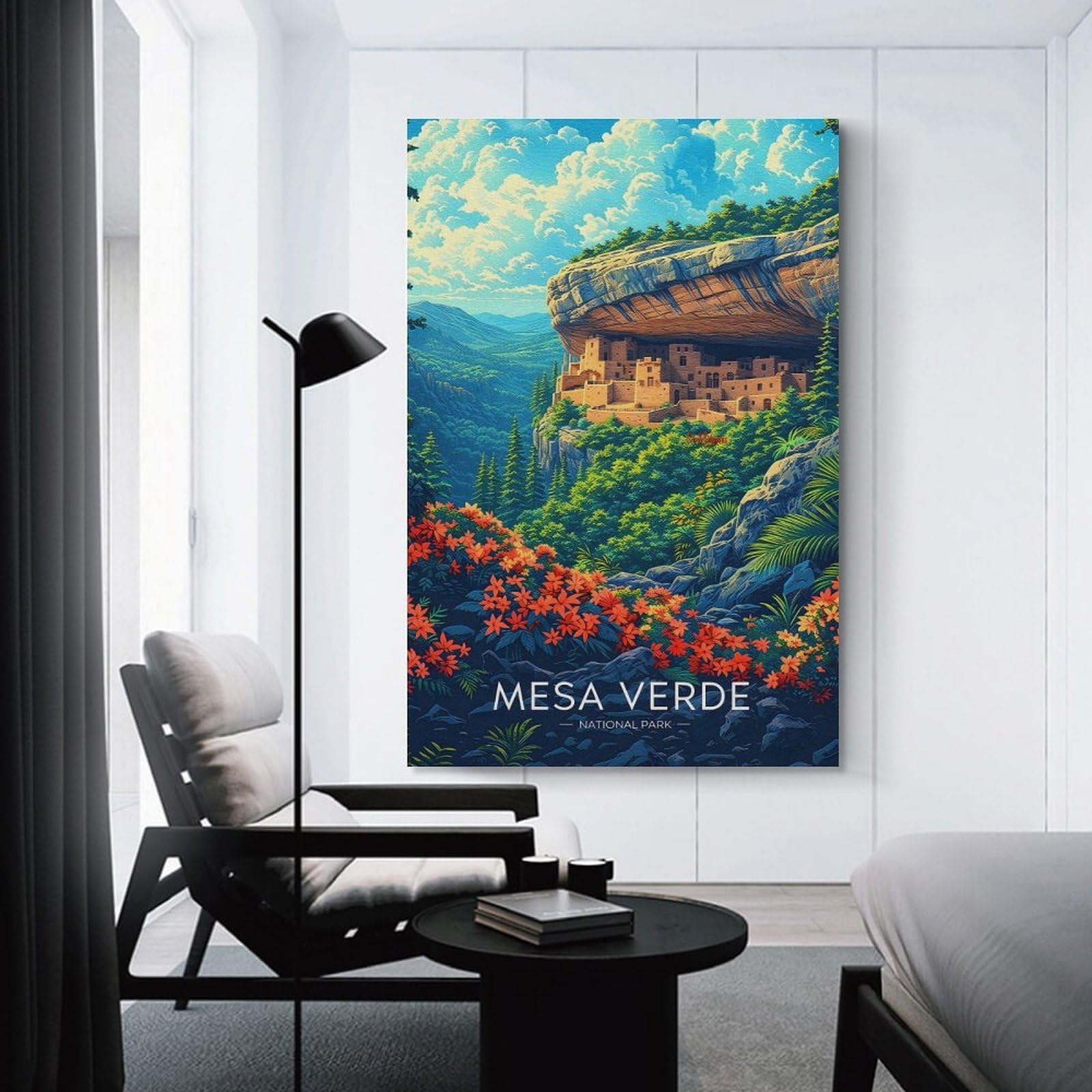 Junmoney Wall Art Print Mesa Verde National Park (2), 24x36inch(60x90cm), for Hallway, Bedroom Or Modern Interiors, Thoughtful Wall Decor for Art Lovers