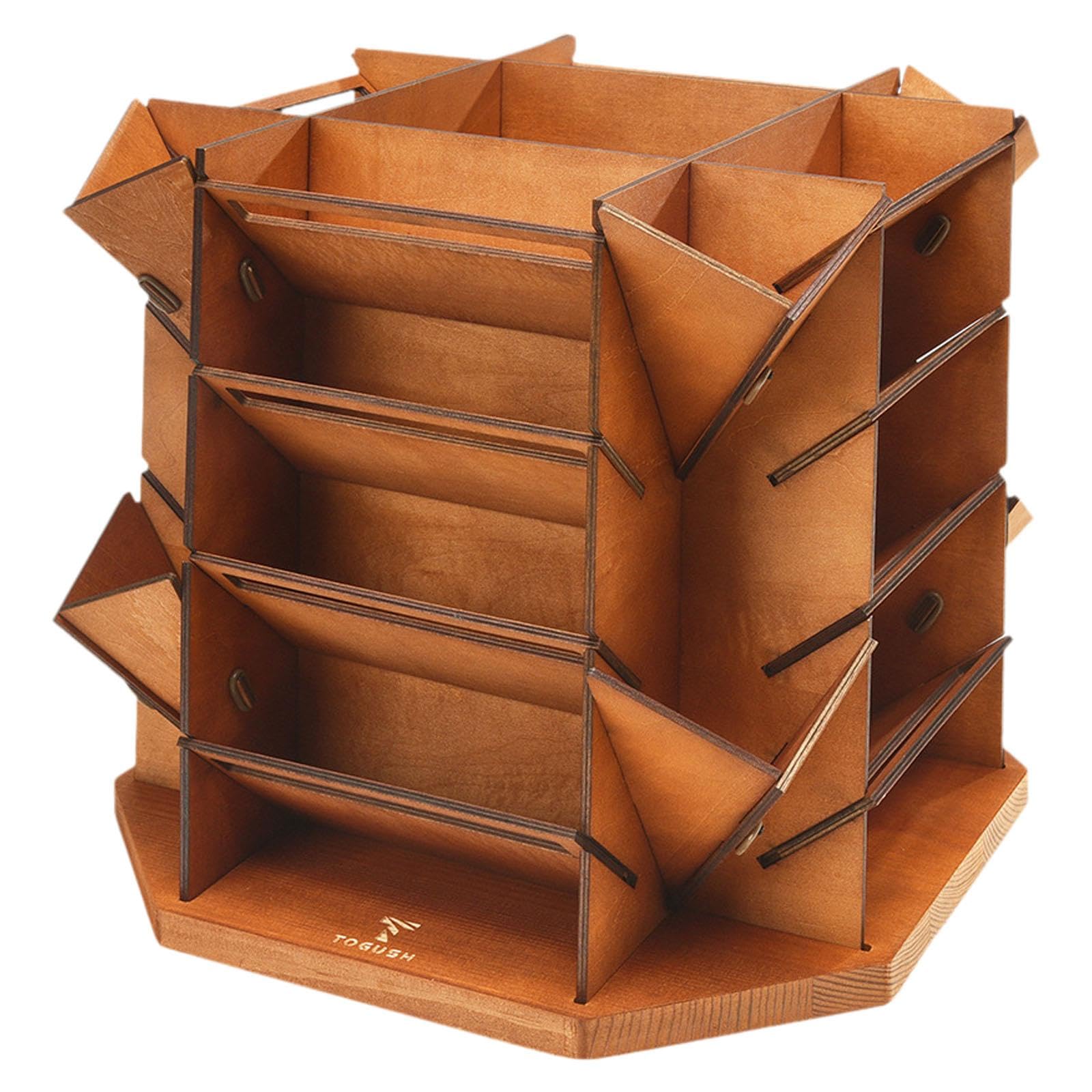 Organizador de Pintura en Miniatura, Soporte para Suministros de, Estante de papelería de Gran Capacidad, Estante de Almacenamiento marrón