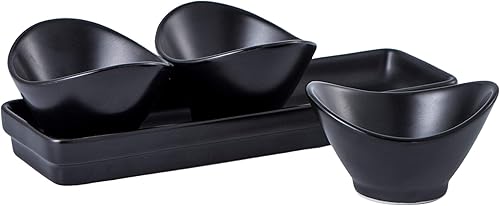 Miniatura 2 de Bruntmor Juego de 4 platos de cerámica de 10 pulgadas, aptos para microondas, horno y lavavajillas, resistentes a los arañazos, vajilla cuadrada